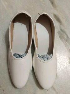 White Pointed-Toe Heels
