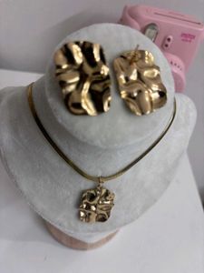 Abstract pendant Set Anti Tarnish