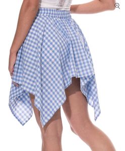 Pink Korean Cheque Style Gingham Skirt In 2 Colour