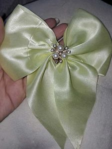 Vintage Satin Bow Hair Clip