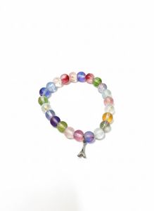 multicolour frosted golden foil Beaded Bracelet wi