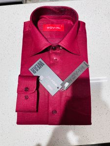 Buy 2 Get 1 Free Maroon Striped Formal Shirt