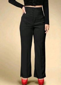 High-Waisted Black Trouser ~ Size: 36”