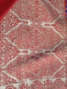 Elegant Red Saree with Border