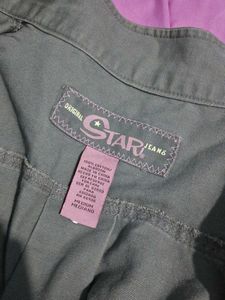 Olive Green Denim Jacket From Original Start Jeans