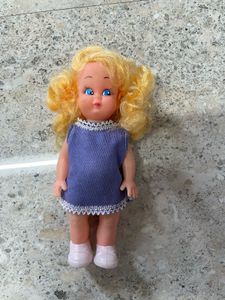 Vintage Doll with Blue Dress