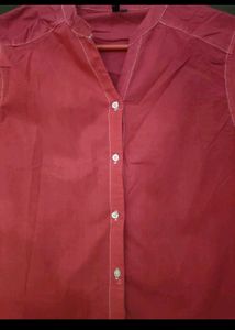 Stylish Hot Pink Cotton Shirt
