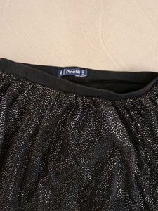 Skirt With Pant Black Partywear