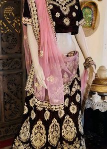 Velvet Bridal Lehenga New With Tag