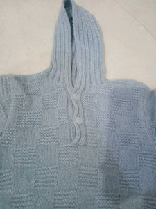 Cozy grey Knit Hoodie