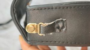Black Leather Sling Bag