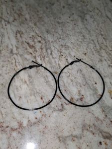 Black Hoop Earrings