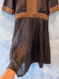 Embroidered Black Tunic