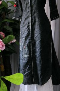 Luxury Brand AMPM Black Embroidered Kurti