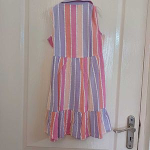 New Fame Forever- Striped A-Line Girls Dress