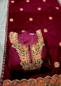 Brand New Velvet Kurta Pant Shawl Set