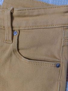 Mango Mustard Wide Leg Jeans