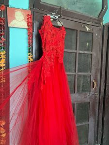 Red Clour Gown New 1 Time Use Only