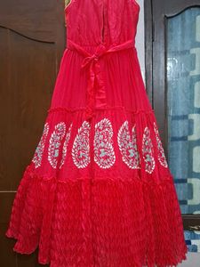 Girls Red Dress With Jacket
