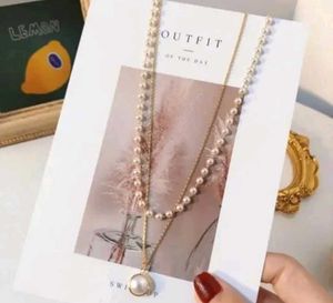 Pearl and Pendant Layered Necklace