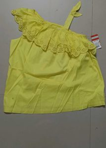 Girl's Yellow Off Shoulder Shirt