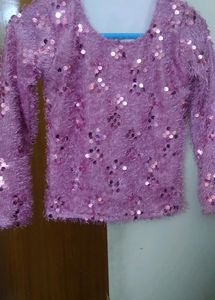New Casual Regular Sleeves Print Light Purple Top