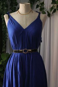 Blue V-Neck Jumpsuit