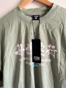 FSBN Mint-Green Printed UNISEX T-shirt &amp; WHITE TOP