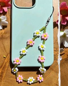 Cute Daisy Pearl Phone Charm Strap💚