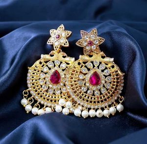 Stunning Gold & Ruby Earrings