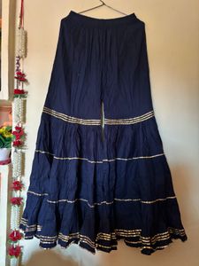 Blue Flared Sharara