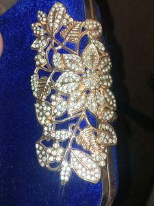 Blue Velvet Beaded Clutch