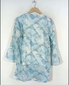 Sky Blue White  Top