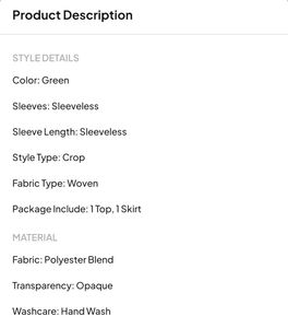 shimmer cord-set for women crop top and skir