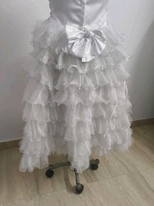 Ruffled White Cocktail Dress