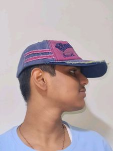 Vintage Black Rebel Distressed Baseball Cap