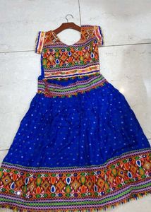 Blue Lehenga For Kids