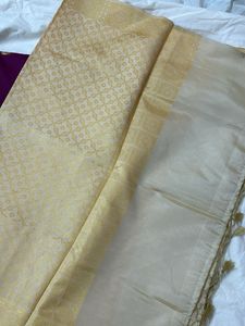 Purple Banarasi Dress Material