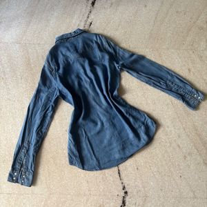Blue Denim Button-Up Shirt
