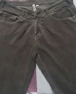 Embroidered Pocket Corduroy Pants