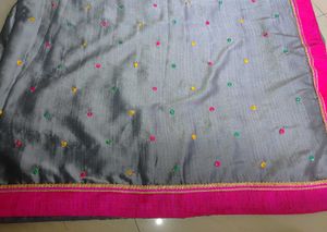 Grey &amp; Pink Saree