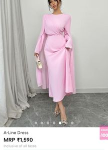 Elegant Pink A-Line Dress