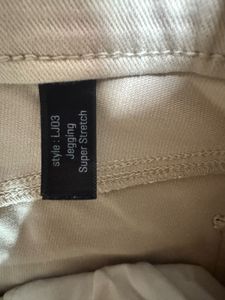 Go Colors Beige Straight Leg Jeggings