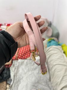 Korean Pink Top Handle Bag with Strap