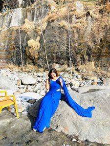 Royal Blue Bollywood Style Saree