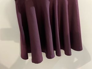 Wine Coloured Flared Skirt