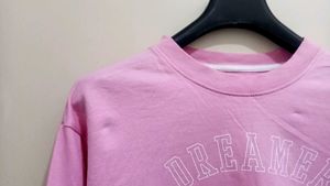 Round Neck Tshirt With Drop Shoulder Sleeve