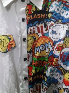 Pop Art Tie-Front Top