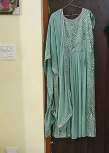 Hardly Used .. Imported Anarkali With Plazzo , Dup