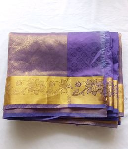 Purple Embossed Saree (Women)